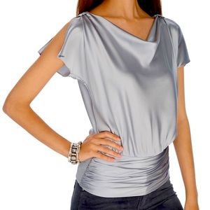 White House Black Market Silk Stretch Shirt